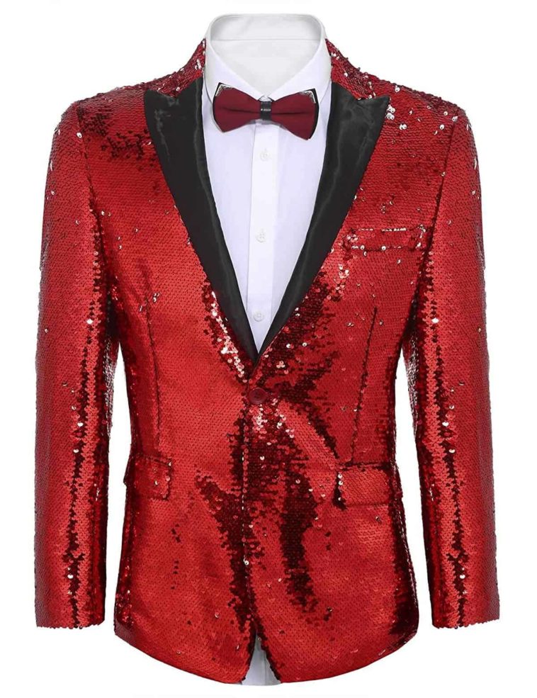 Shiny Sequins Suit Jacket - Swag Vibe