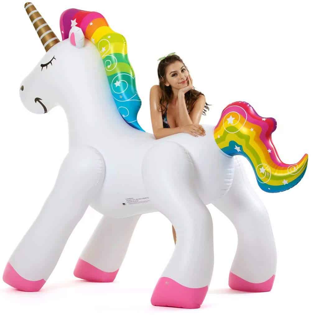 giant unicorn yard sprinkler