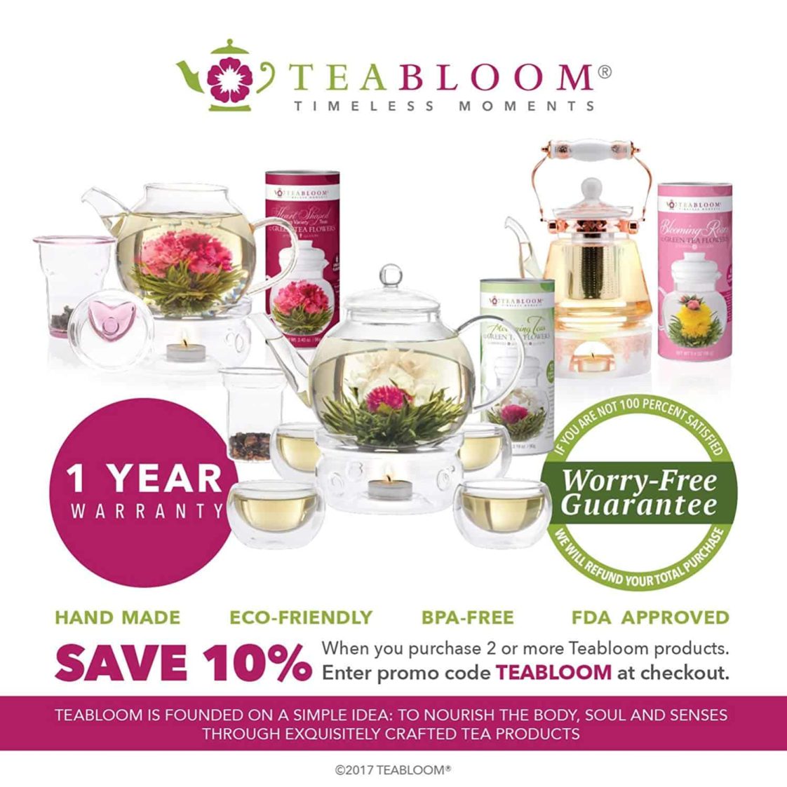 Flowering Tea Blooms Swag Vibe