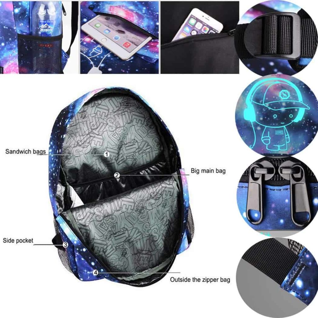 Light Up Glowing Backpack Swag Vibe