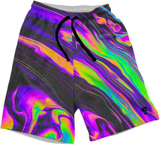 Psychedelic Neon Shorts - Swag Vibe